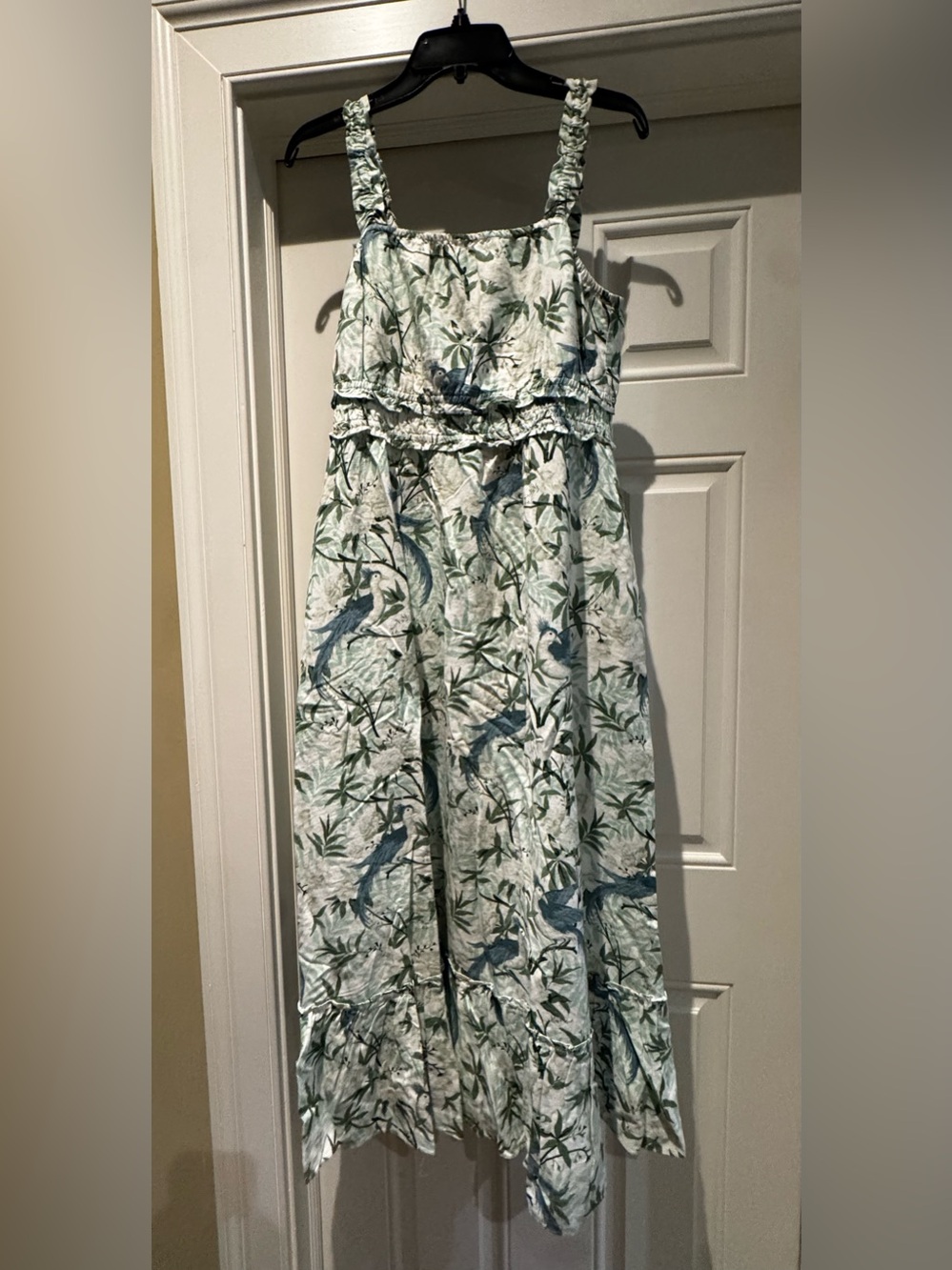 NWT Laura Ashley Green & White Print Maxi Dress